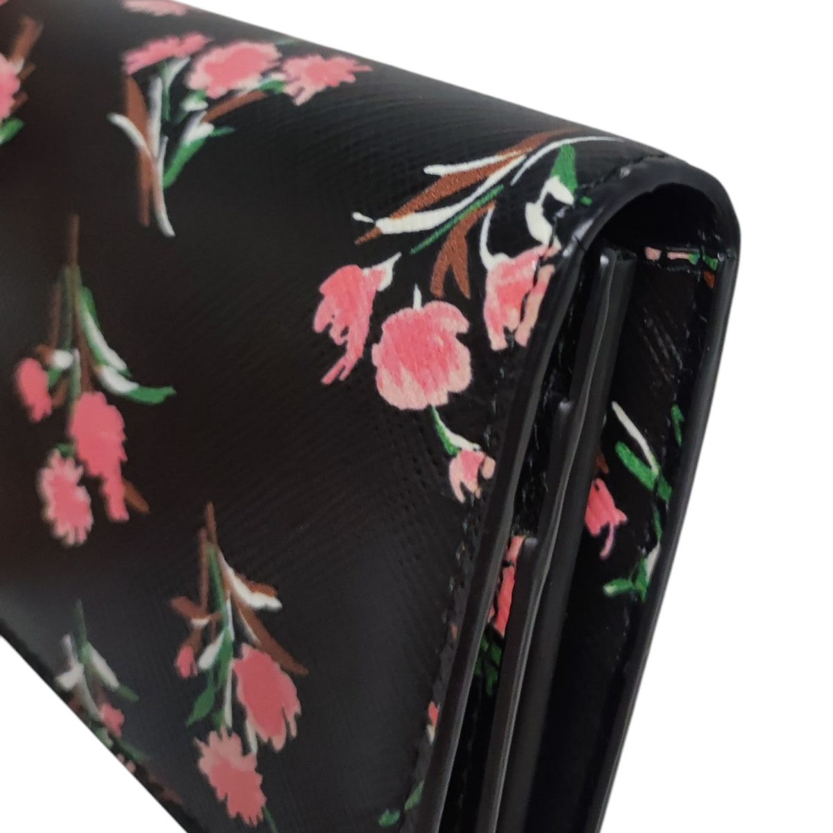 PRADA(プラダ) サフィアーノ花柄 長財布 85N ブラック｜【公式