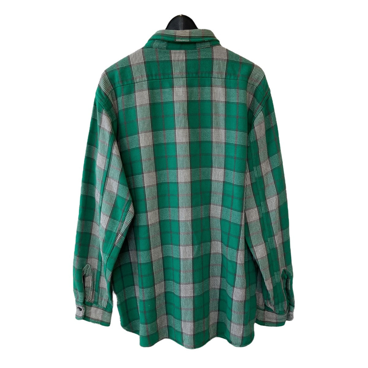 Sears(シアーズ) 60s マチ付き ヘビーネルシャツ 裏地ボーダーチェック