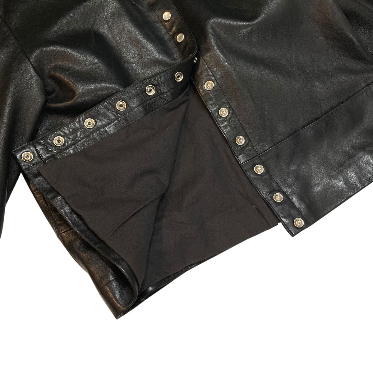 agnes b(アニエスベー) SPECIALレザージャケット ブラック サイズ 40