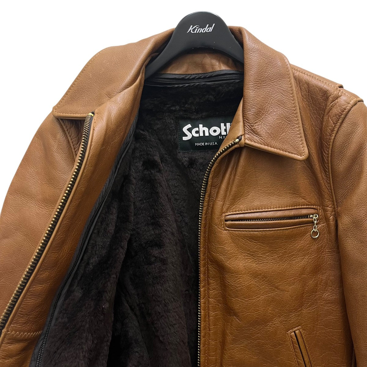 Schott(ショット) 643US TRUCKER JACKETライナー付レザーライダース