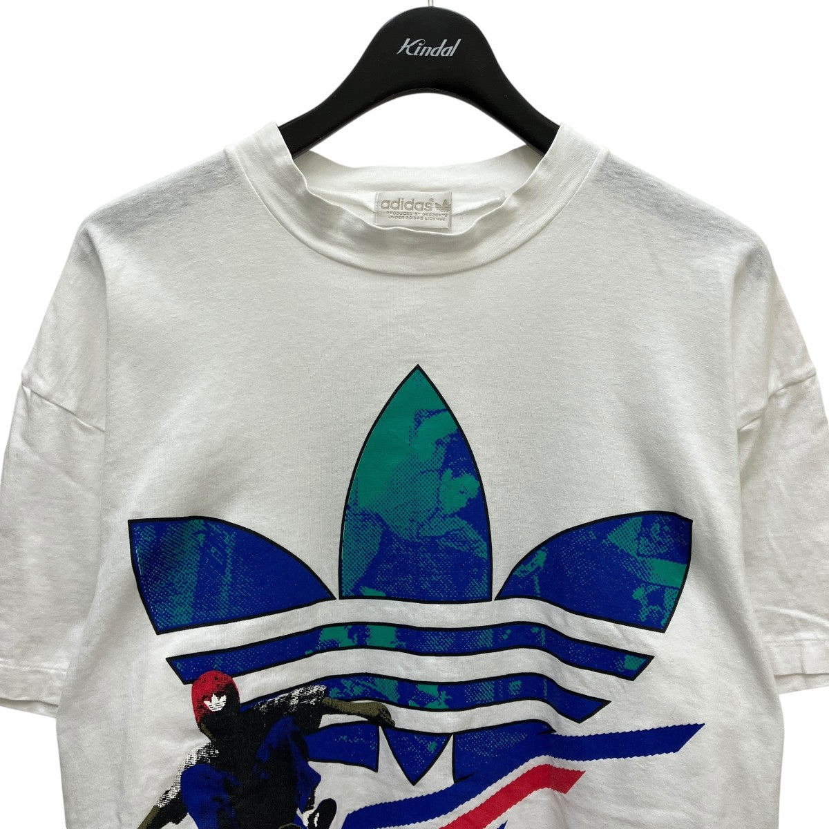 adidas(アディダス) 80-90'sデサント製Tシャツ ホワイト サイズ L