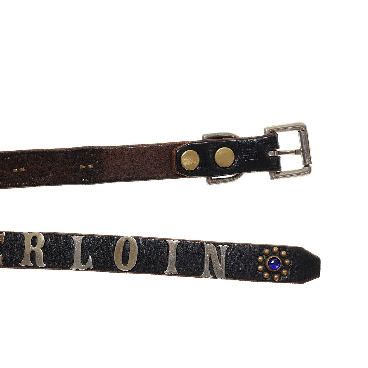 TENDERLOIN(テンダーロイン) ナロースタッズベルト ブラウン サイズ M
