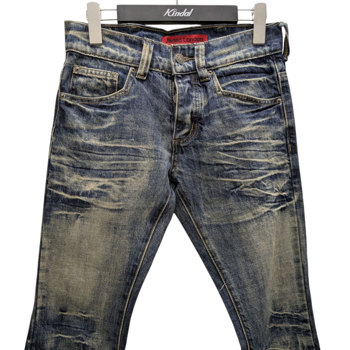 JADED LONDON(ジェイデッドロンドン) Mid Blue Drift Flared Jeans