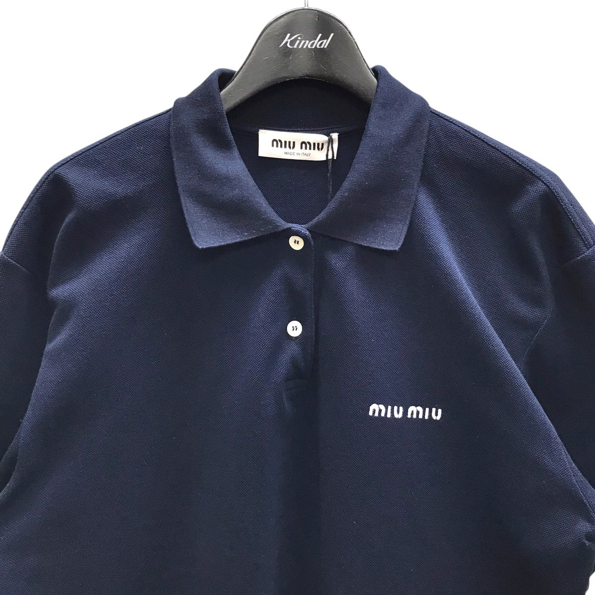 MIU MIU(ミュウミュウ) ポロシャツMIN535 MIN535 ネイビー サイズ L