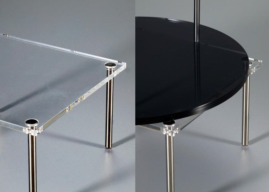 限定品】組立式アクリルテーブル【正方形／高さ16cm】