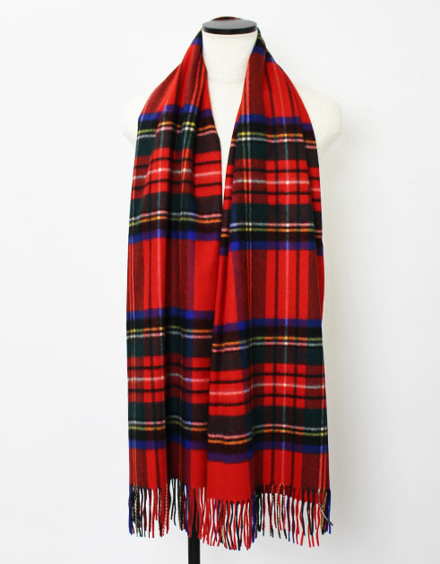 ジョンストンズ / JOHNSTONS / タータンチェック柄 カシミヤ 大判