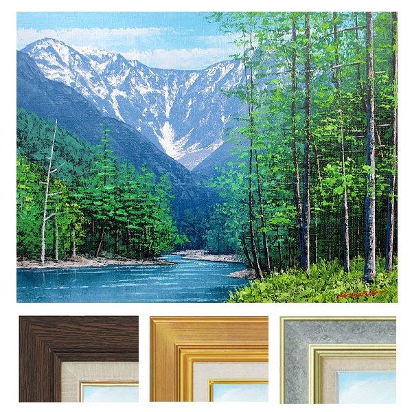 楽天市場】油彩画 F6号 小川久雄「白樺」 真筆 額入り 額装絵画 油絵