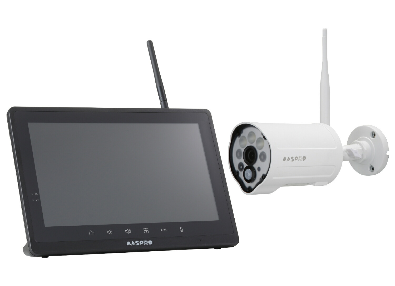 楽天市場】マスプロ ワイヤレスカメラセット増設 センサーライト付き