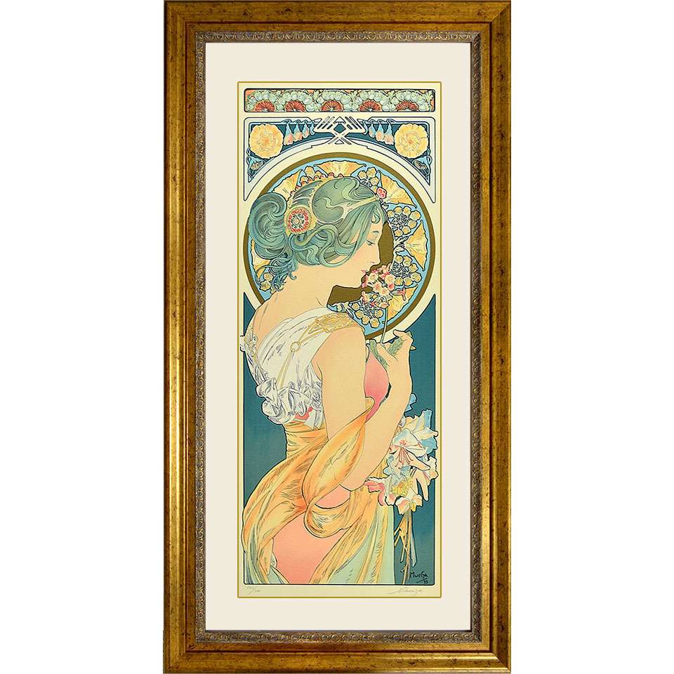 楽天市場】☆ 版画 ミュシャ 「フルーツ」 ジクレー 複製画 額入り