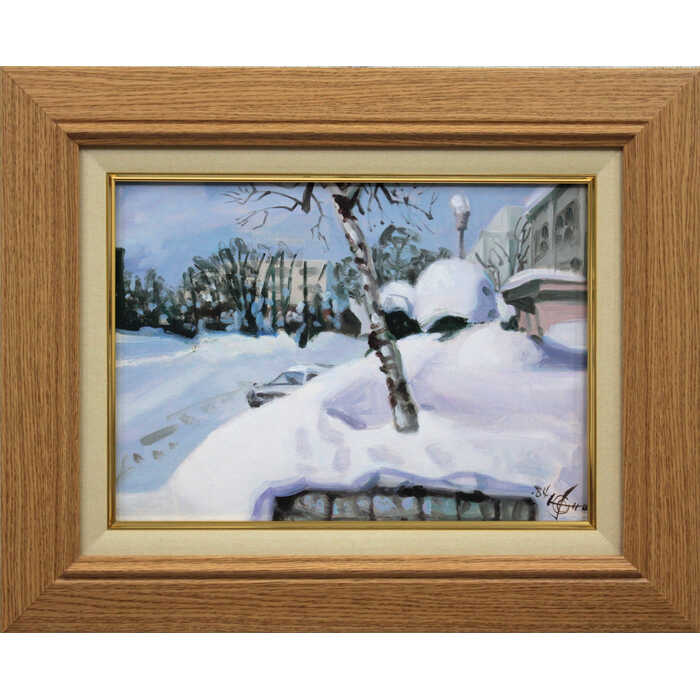 楽天市場】絵画 高森明 油絵・油彩画 『余市の建物』 建造物 木 雪