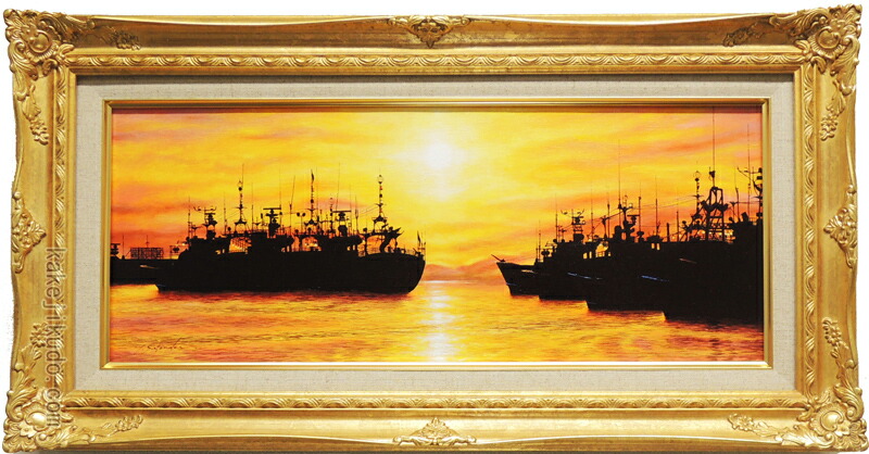 楽天市場】絵画 油彩画 F6号 「帆船」 手描き 額付き 油絵 肉筆 真筆