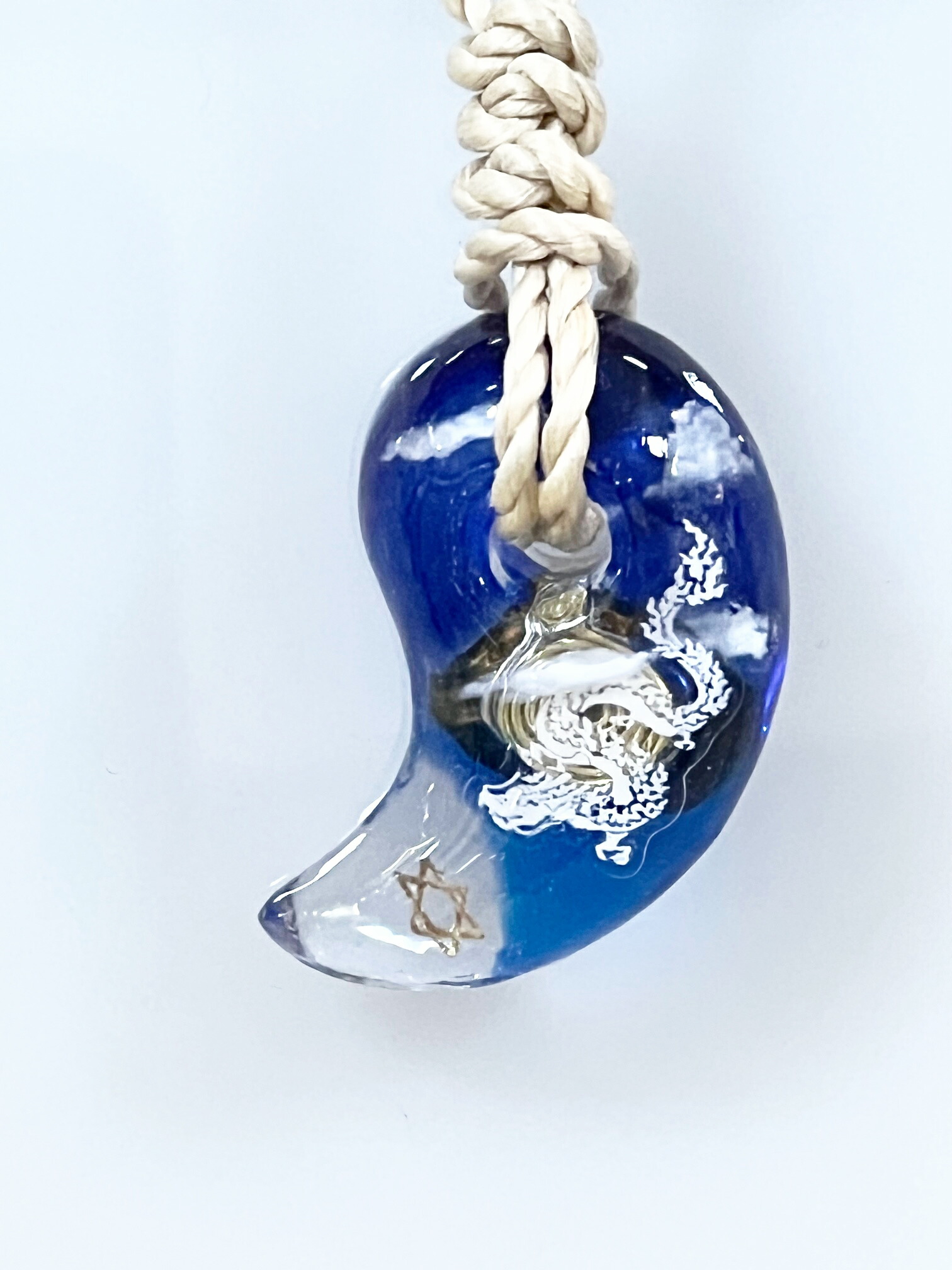 大巡礼、悪を見抜き身を守る護身白蛇勾玉ネックレスオルゴナイト 大