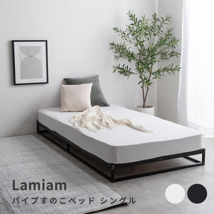 楽天市場】[耐荷重300kg]ベッドフレーム シングル 白 Holdm パイプ