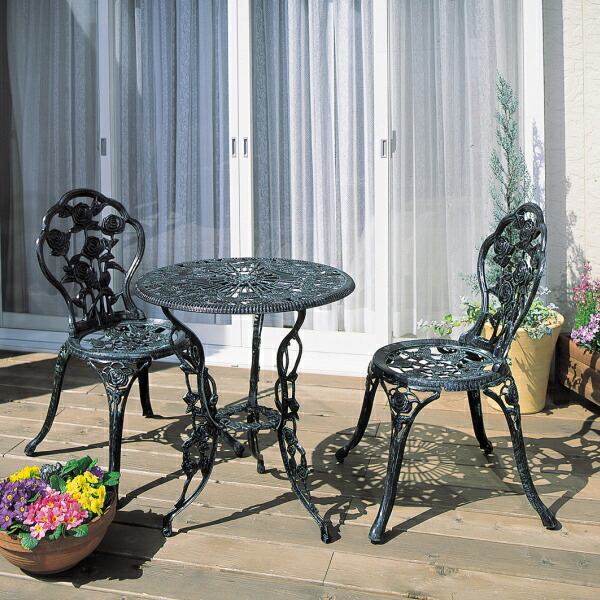 ガーデン3点セット ファニチャー テーブルセット イタリア 海の魚