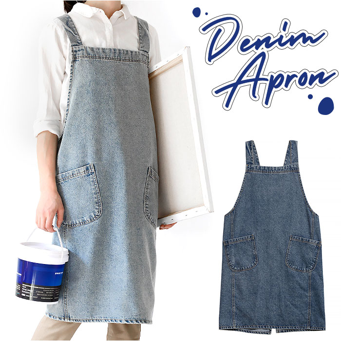 楽天市場】エプロン デニム ワークエプロン クロスエプロン クロス