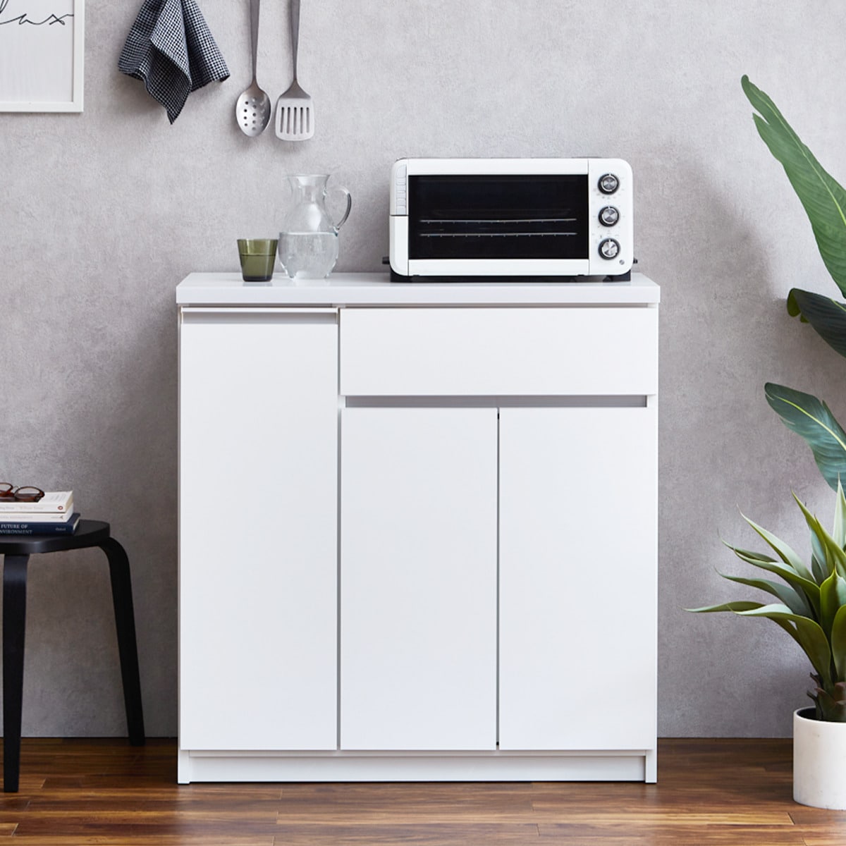 楽天市場】家電もたっぷり置ける収納カウンター (幅89.5cm BR) ニトリ