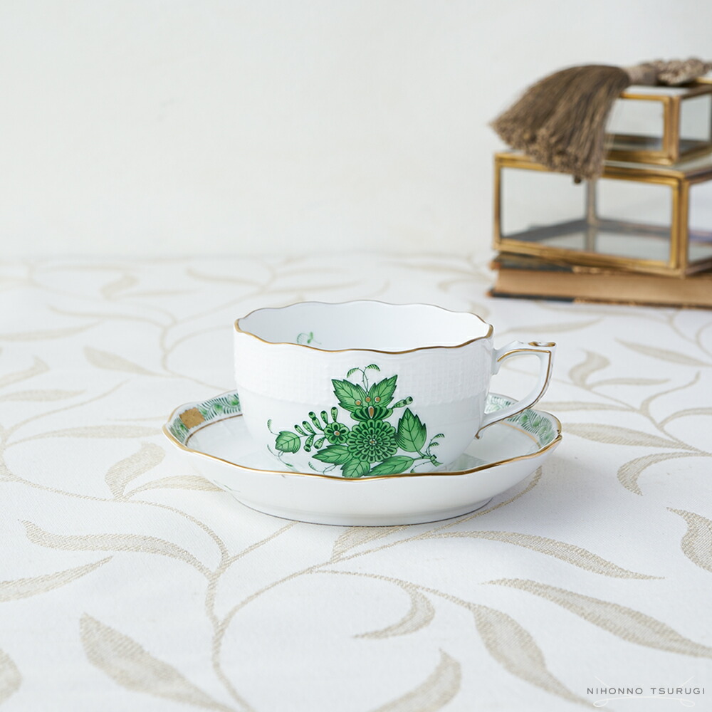 楽天市場】ヘレンド (HEREND) FV インドの華グリーン ティーカップ