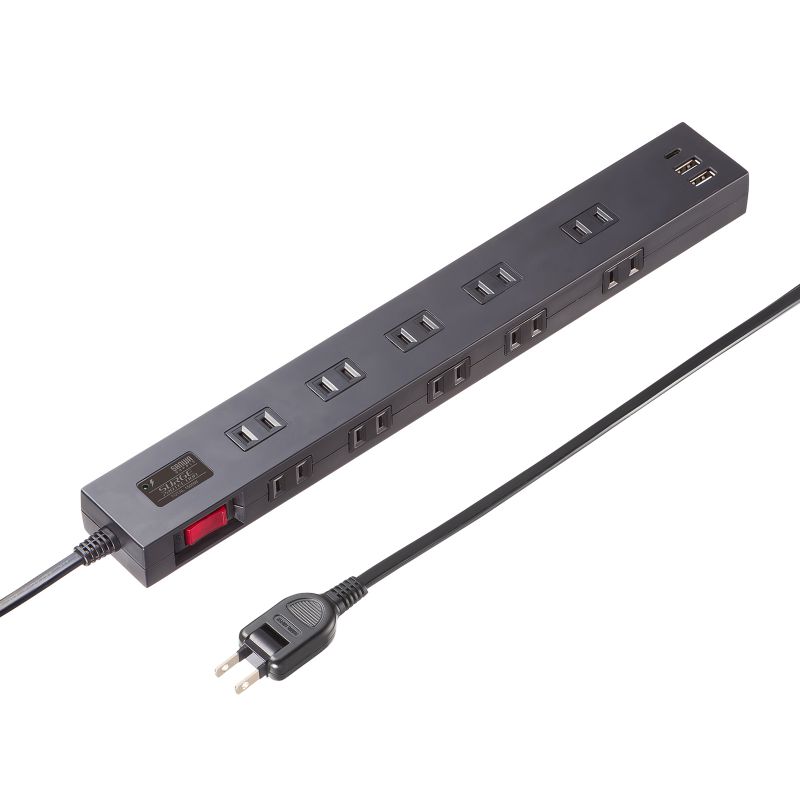 楽天市場】電源タップ 10個口 USB Type-C×1 Type-A×2 PD20W 一括集中