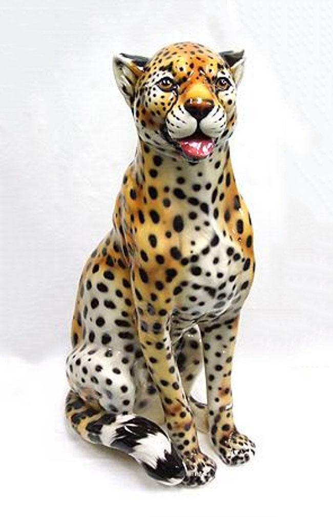 楽天市場】ホワイトチーター チーター 置物 オブジェ h6-104ps 【送料