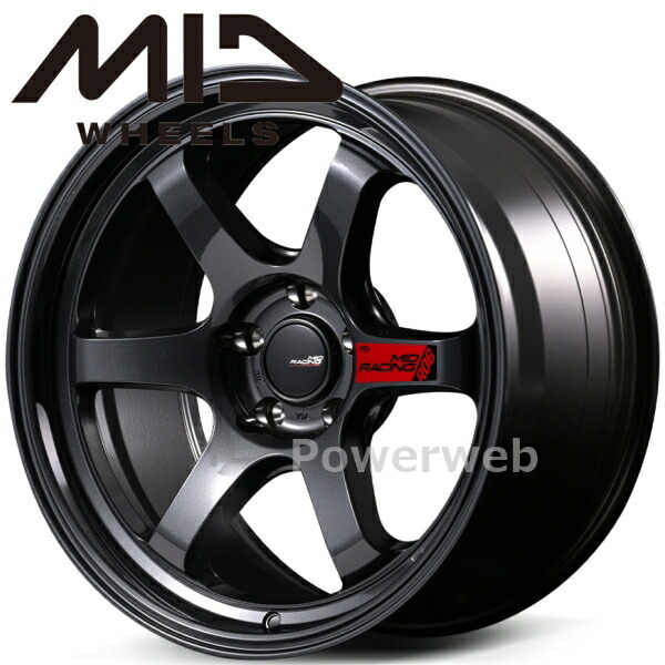 楽天市場】MID RACING R06 18インチ 8.5J PCD:114.3 穴数:5 inset:38