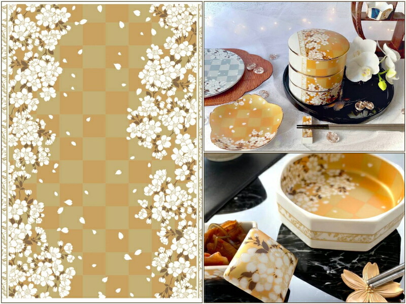 楽天市場】ポーセラーツ 転写紙 【白磁用・セット割】櫻の宴・金箔風