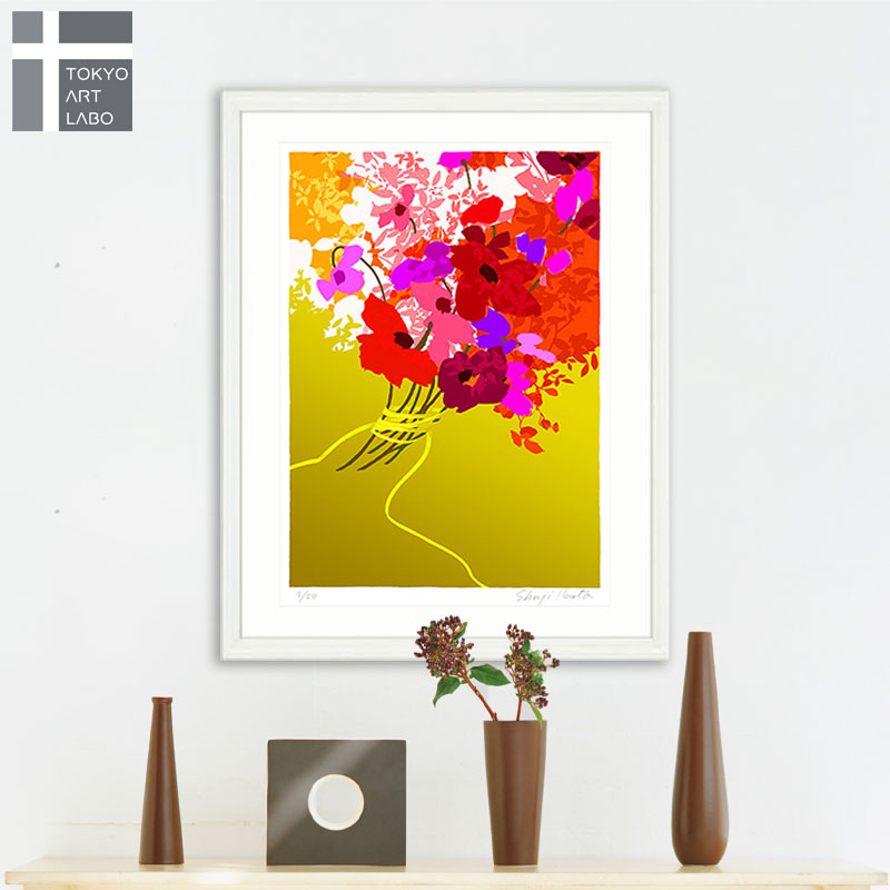 楽天市場】絵画 風水 インテリア 額入り Bouquet de fleurs「花束