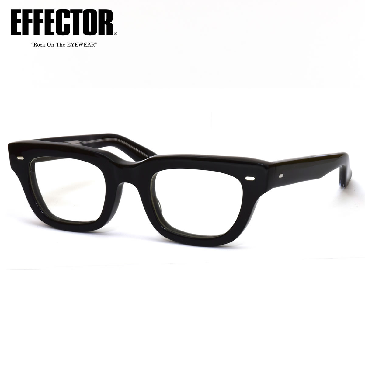 楽天市場】エフェクター メガネ distortion BK 52 UVカット 伊達メガネ