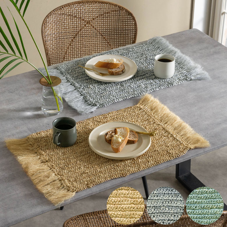 楽天市場】ラタン編みランチョンマット30×40cm スクエアタイプ 四角形