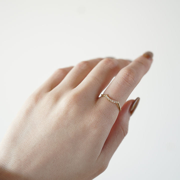 GICLAT：波 ダイヤモンド リング G15R4Y