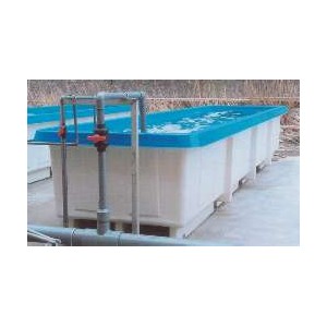 FRP角型水槽（8000L）/MA74K-8000S/測定/包装/物流/専門 - 株式会社