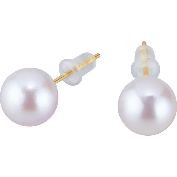 18金あこや本真珠一珠ピアスイエローゴールド | シャディギフトモール