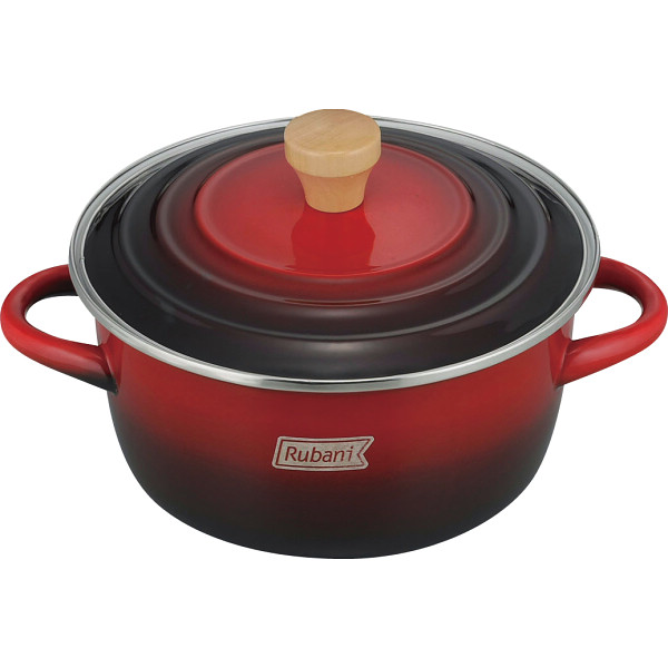 ルバーニ ホーロー両手鍋（20cm）レッド | シャディギフトモール