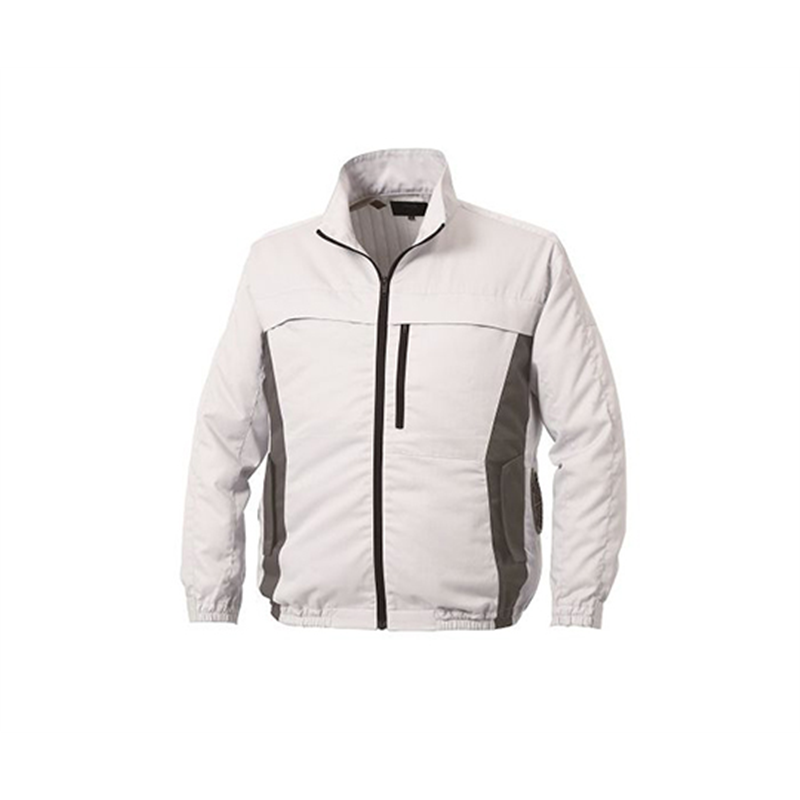 空調服 長袖ブルゾン(エプロン付)+ 空調服Rスターターキット シルバー