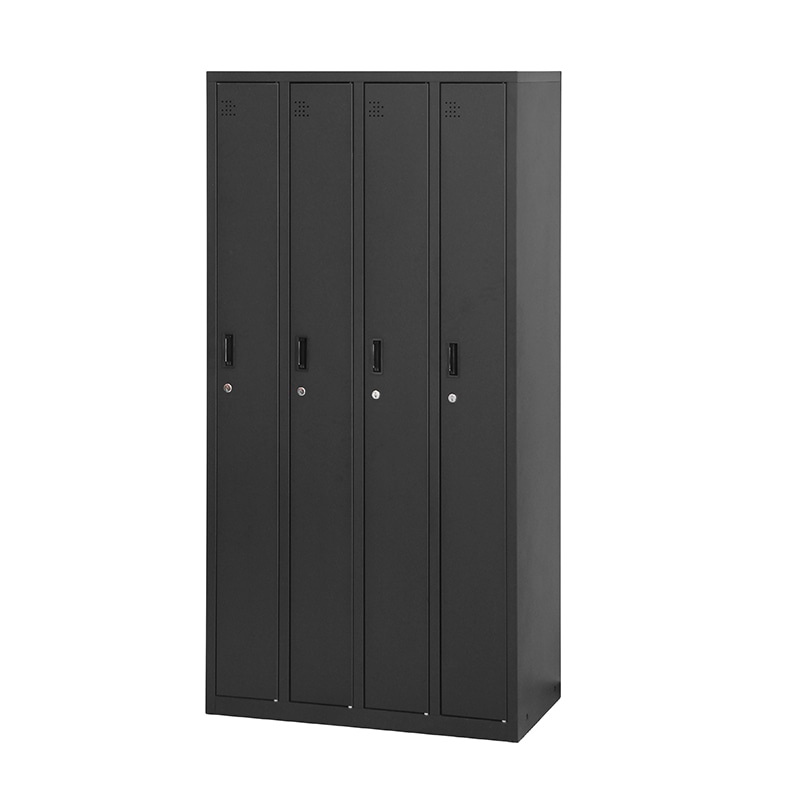 スチールロッカー 4人用 ブラック 1台（ご注文単位1台）【直送品