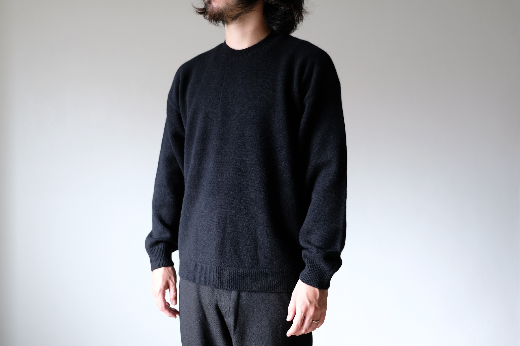 AURALEE｜オーラリー Rib & Cashmere Knit - Silver and Gold