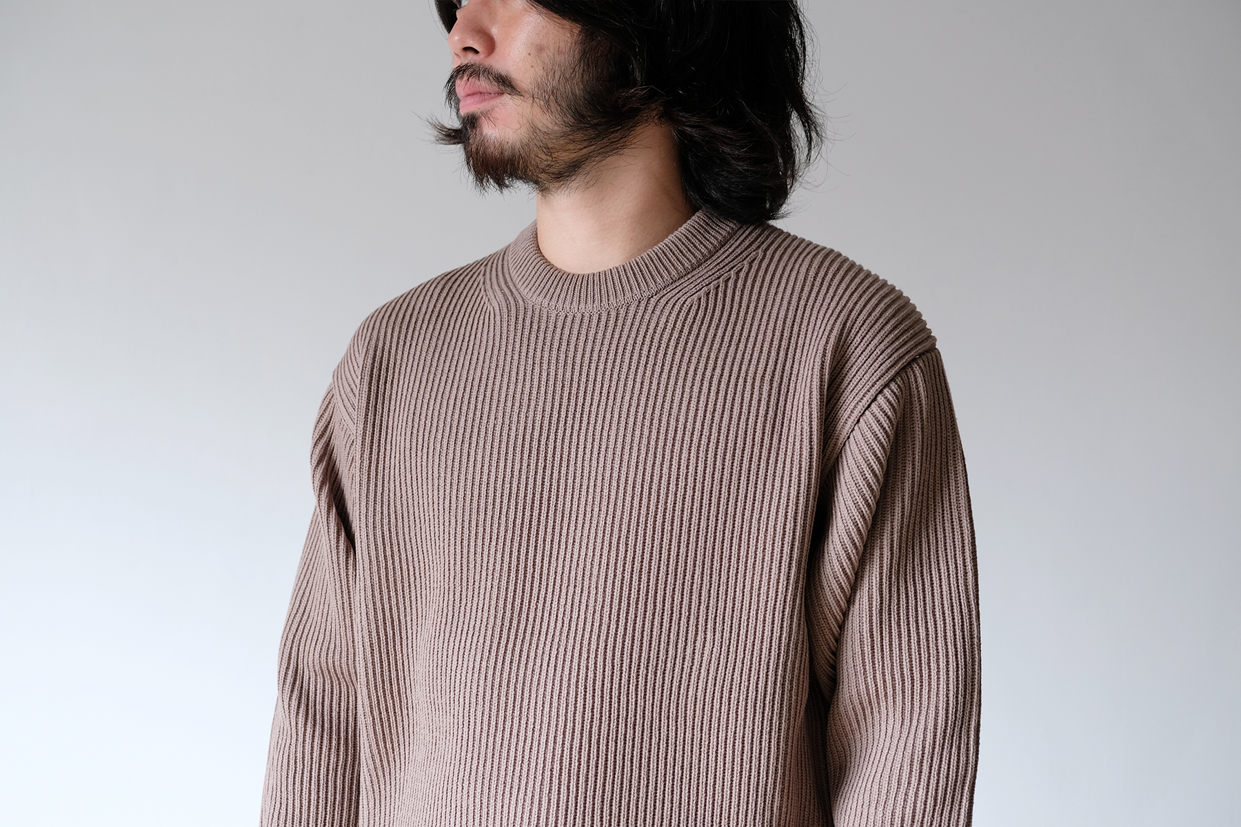AURALEE｜オーラリー Rib & Cashmere Knit - Silver and Gold