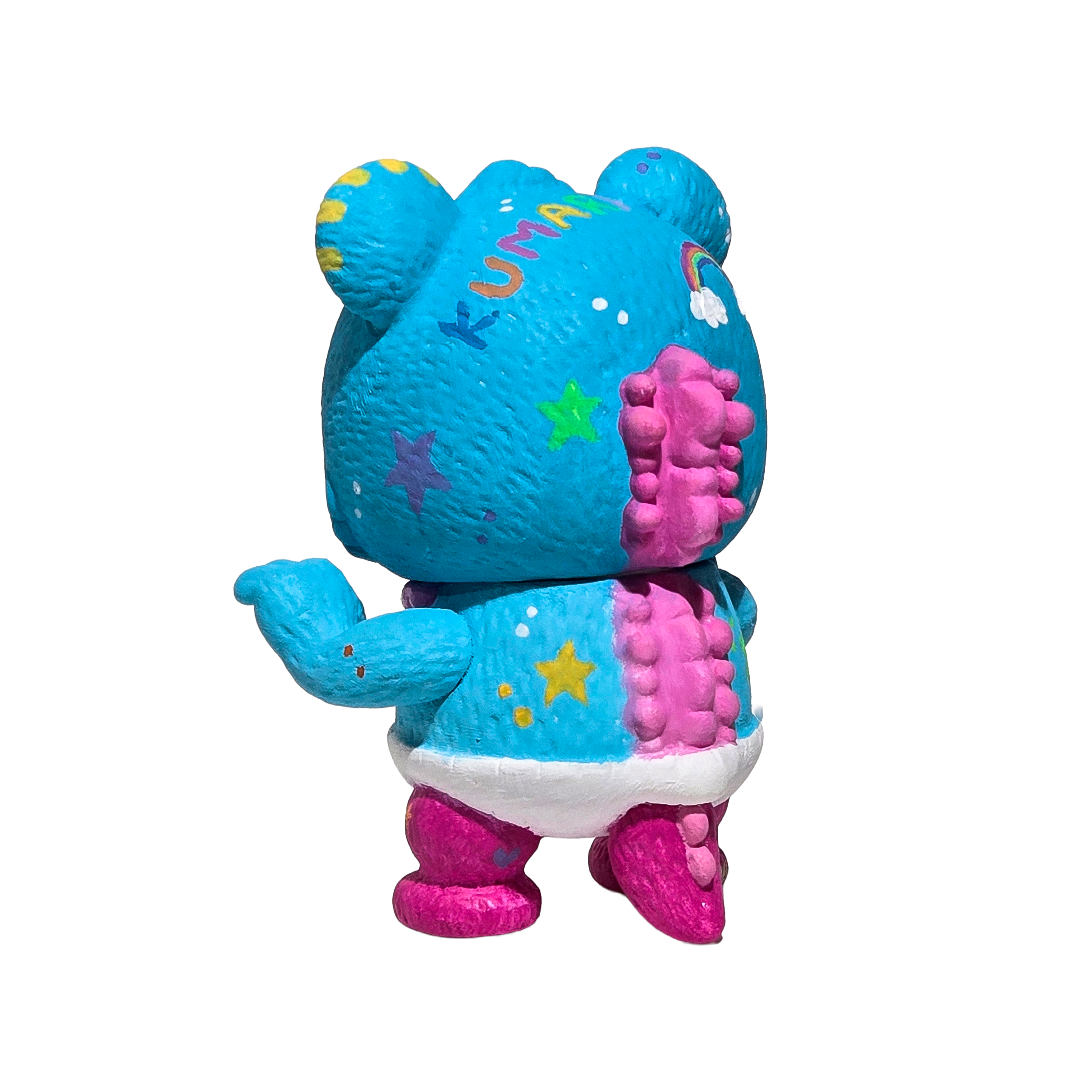 ピーチヘル ももお ソフビ&絵 ちびクマラ カスタムペイント ねがいごと