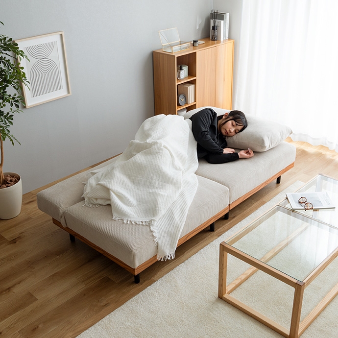 リクライニングコーデュロイソファ【Ridley】 リドリー2点セット