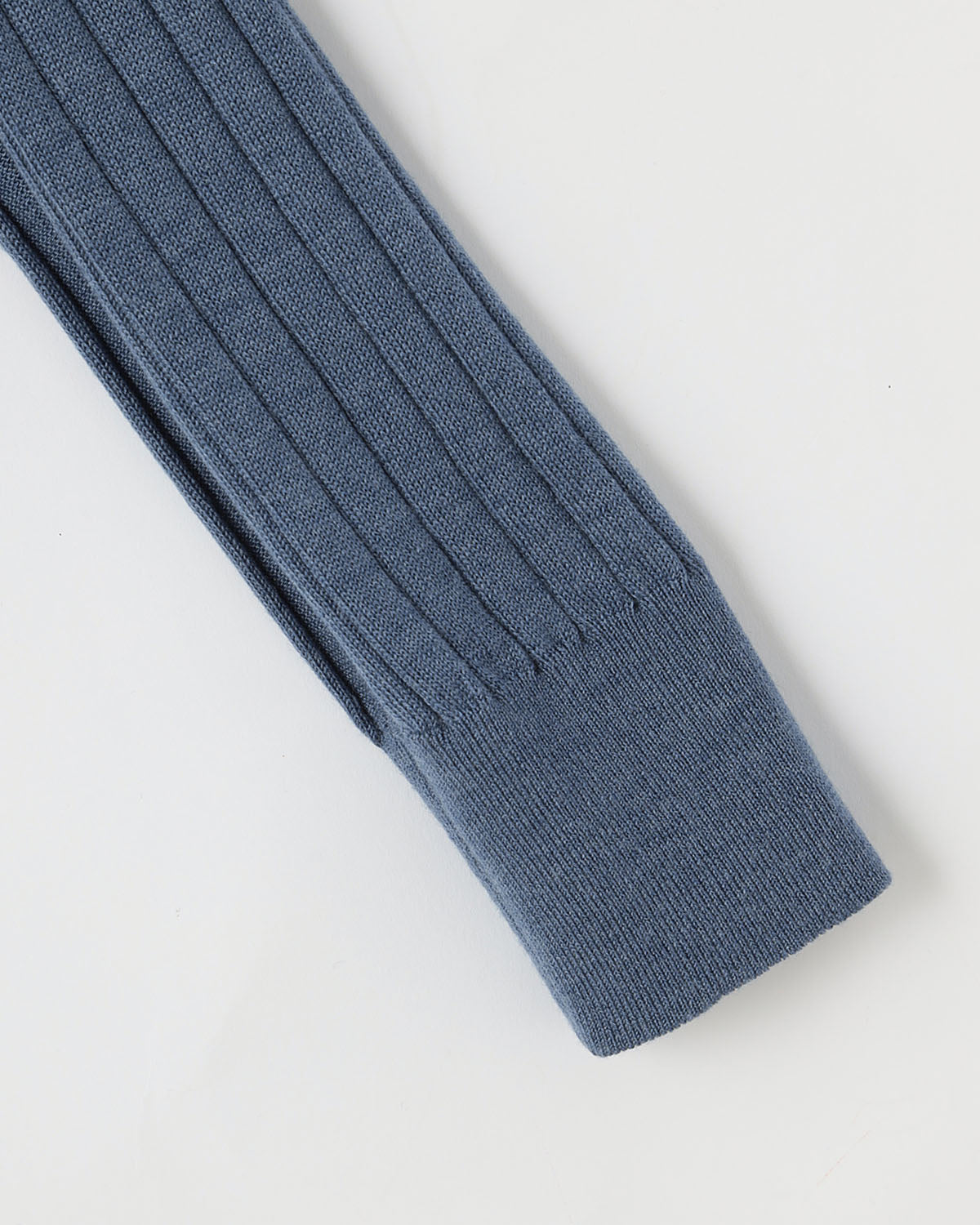 18Gワイドリブ エクストラファインメリノウール×シルク 襟付きプル