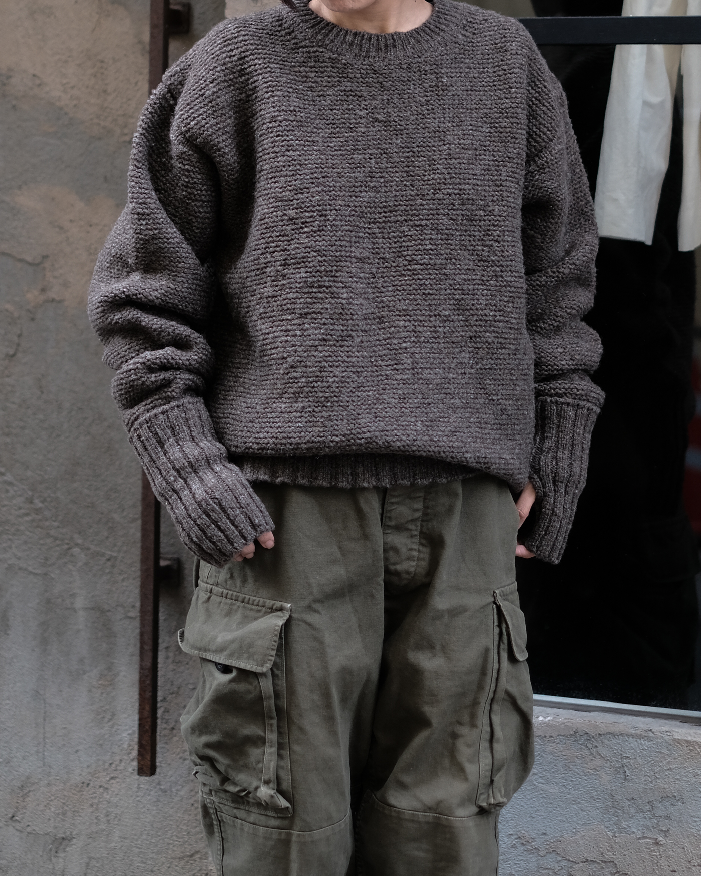 GOODMAN'S SWEATER col.Stone Brown - Sleepy PEOPLE | スリーピーピープル