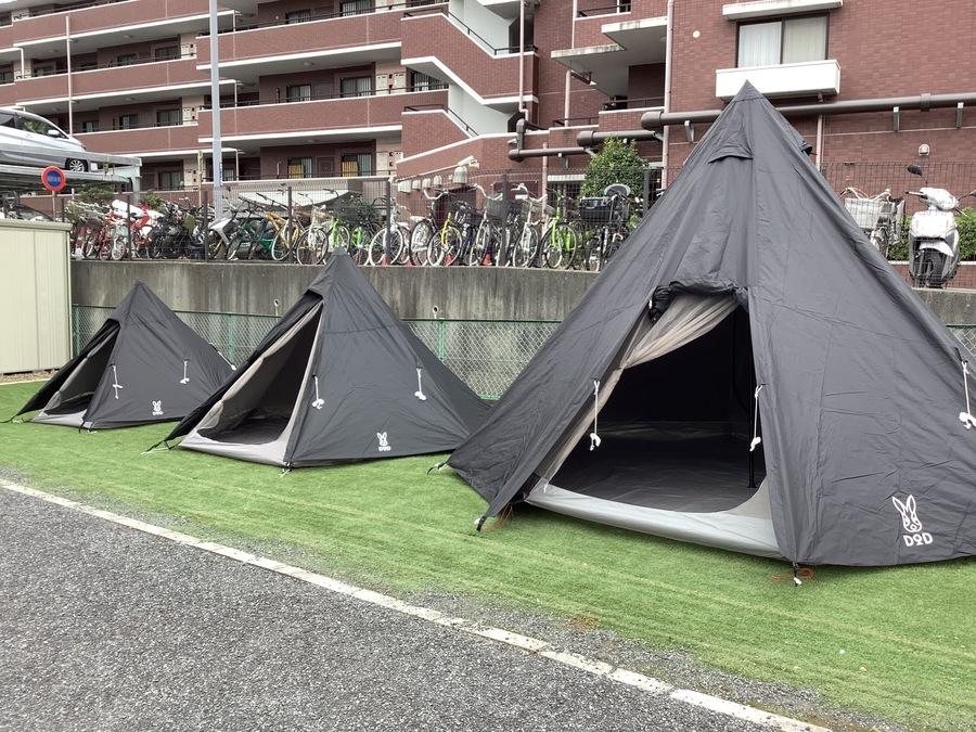 DOD ワンポールテント M ブラック 跳ね上げポール付き 大人気DODのワン