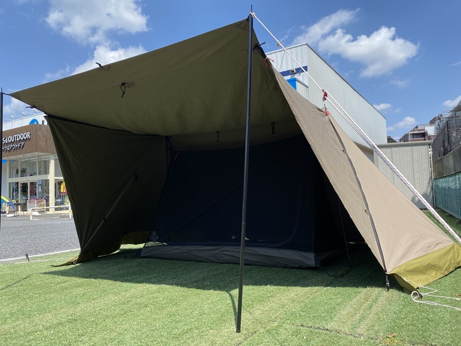 フルカスタム大炎幕FCは一年中キャンプが出来るパップテント！[2022.05