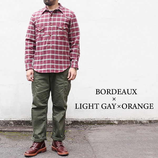 SAG HARBOR / OUTDOOR SPORTS SHIRT / COTTON FLANNEL CHECK WITH A