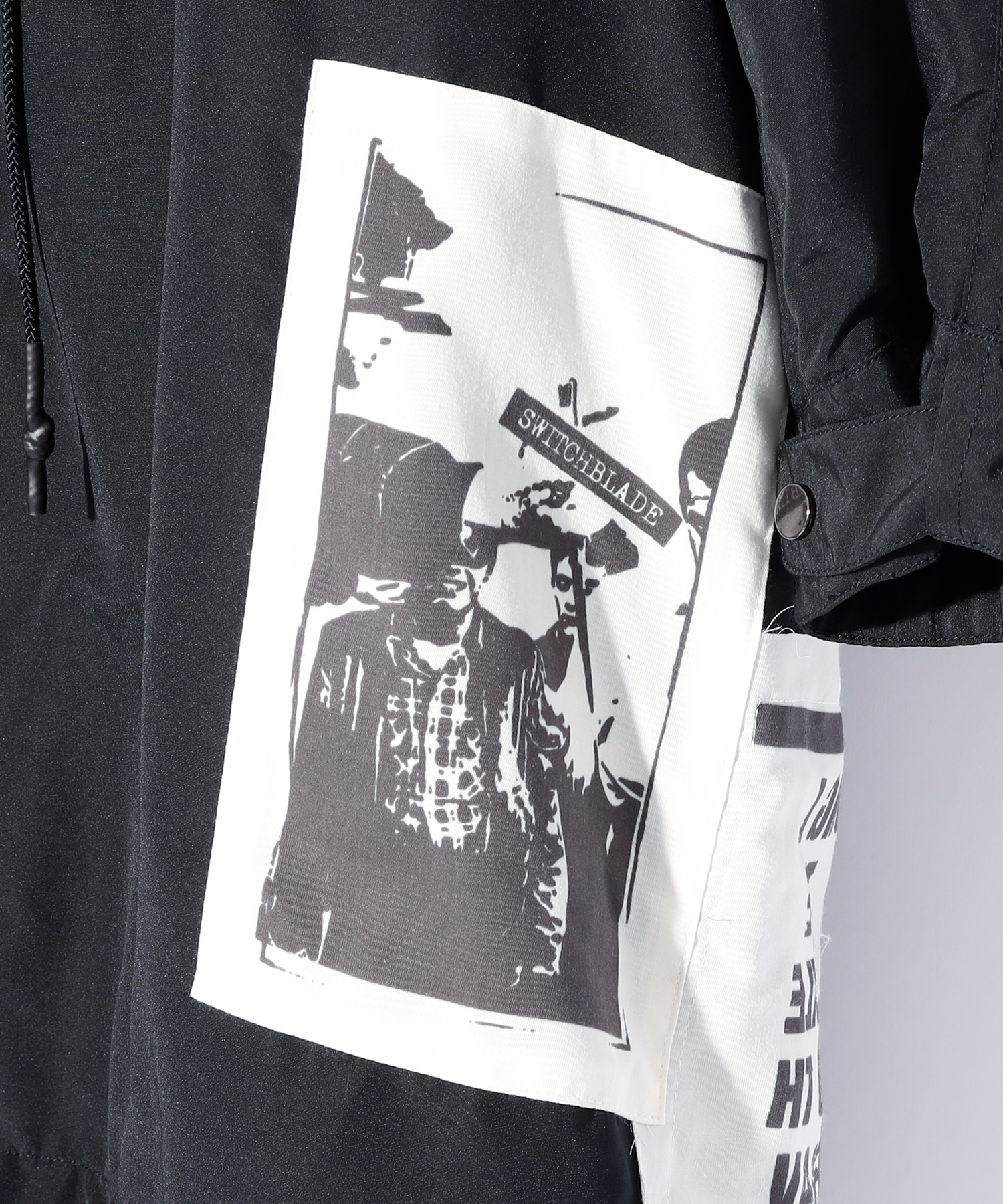 FISHTAIL MODS COAT (GRAPHIC)［BLACK］ | SWITCHBLADE