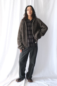 OUR LEGACY | FULL ZIP HOOD / DORF CHECK HAIRY WOOL フルジップ
