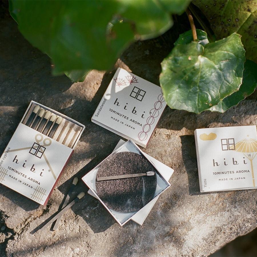 hibi】 和の香り ギフトボックス 8本×3種の香り (柚子、ひのき、白檀