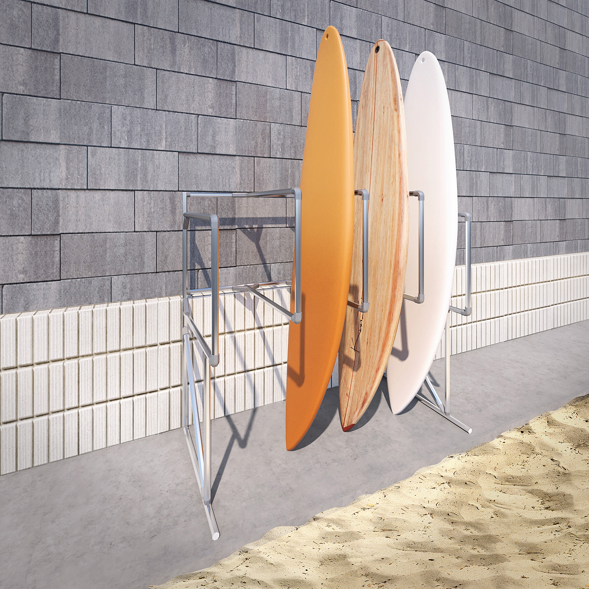 サーフボード用アルミラック | G-Fun Style | 製品事例集
