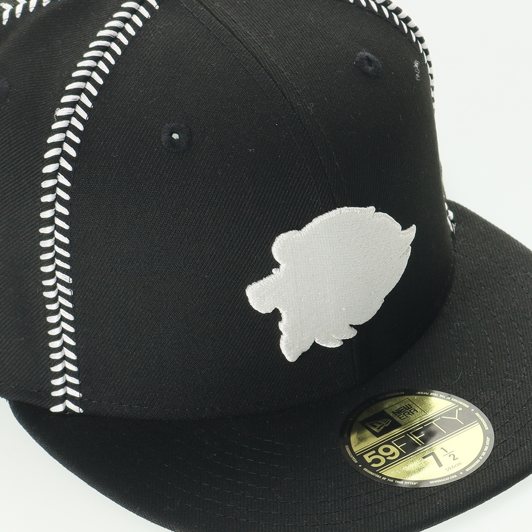 NEW ERA×LIONS 59FIFTY BALL STITCH BLACK(7 1/4): キャップ | 埼玉