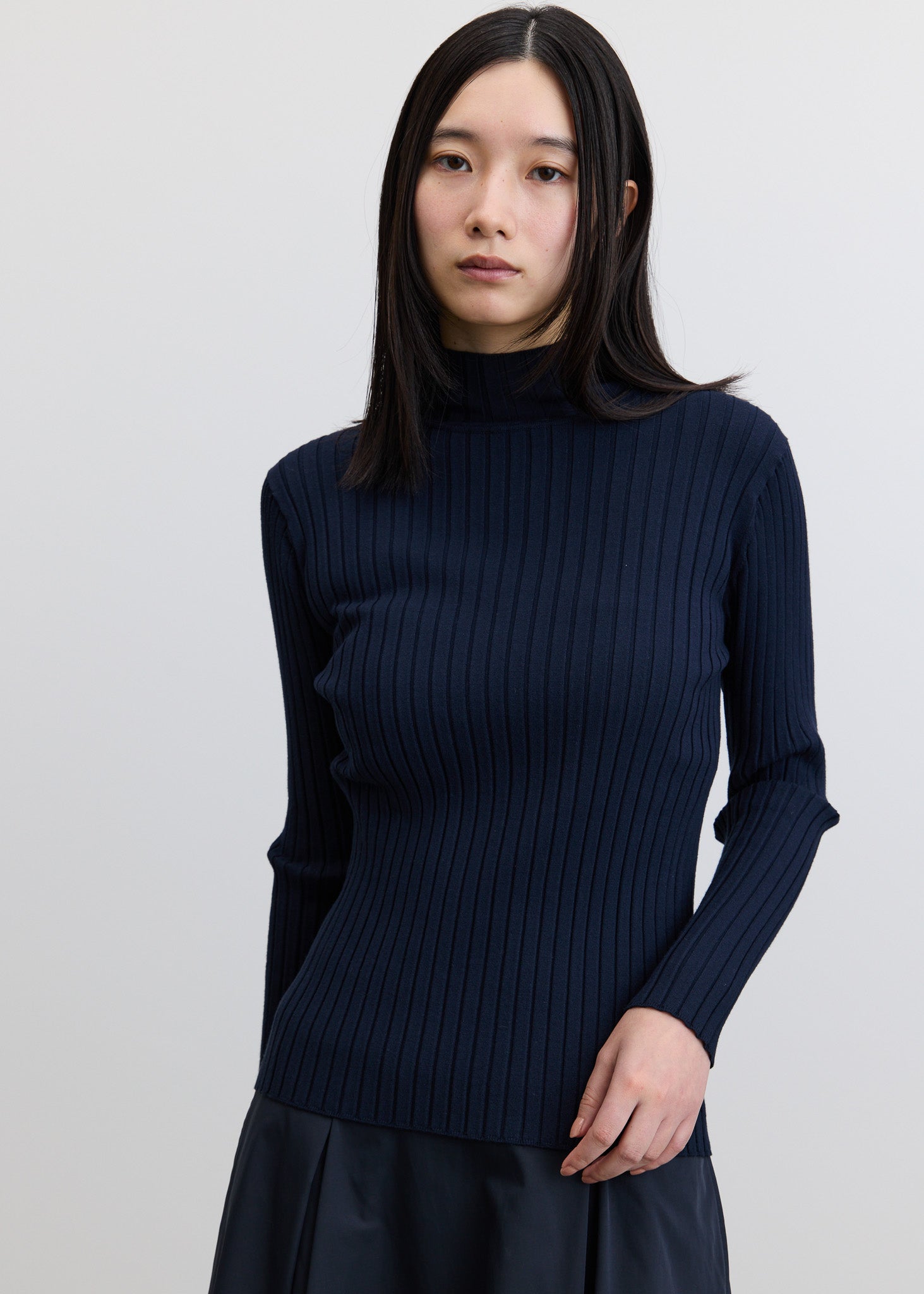 ワイドリブタートルネックニット - SOÉJU online store｜上質な大人の