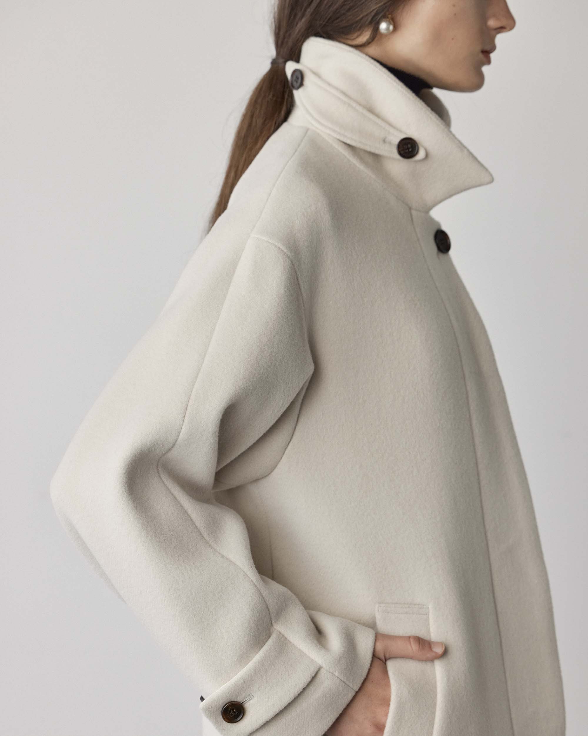 ジーロンラムステンカラーコート - SOÉJU online store｜上質な大人の
